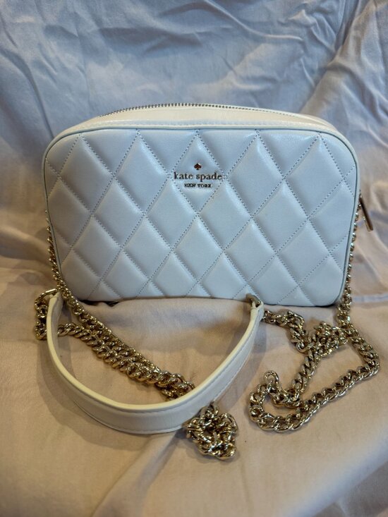 Kate Spade Handbags - Kate Spade Carey Chain Camera Bag - Ivory Quilted Leather